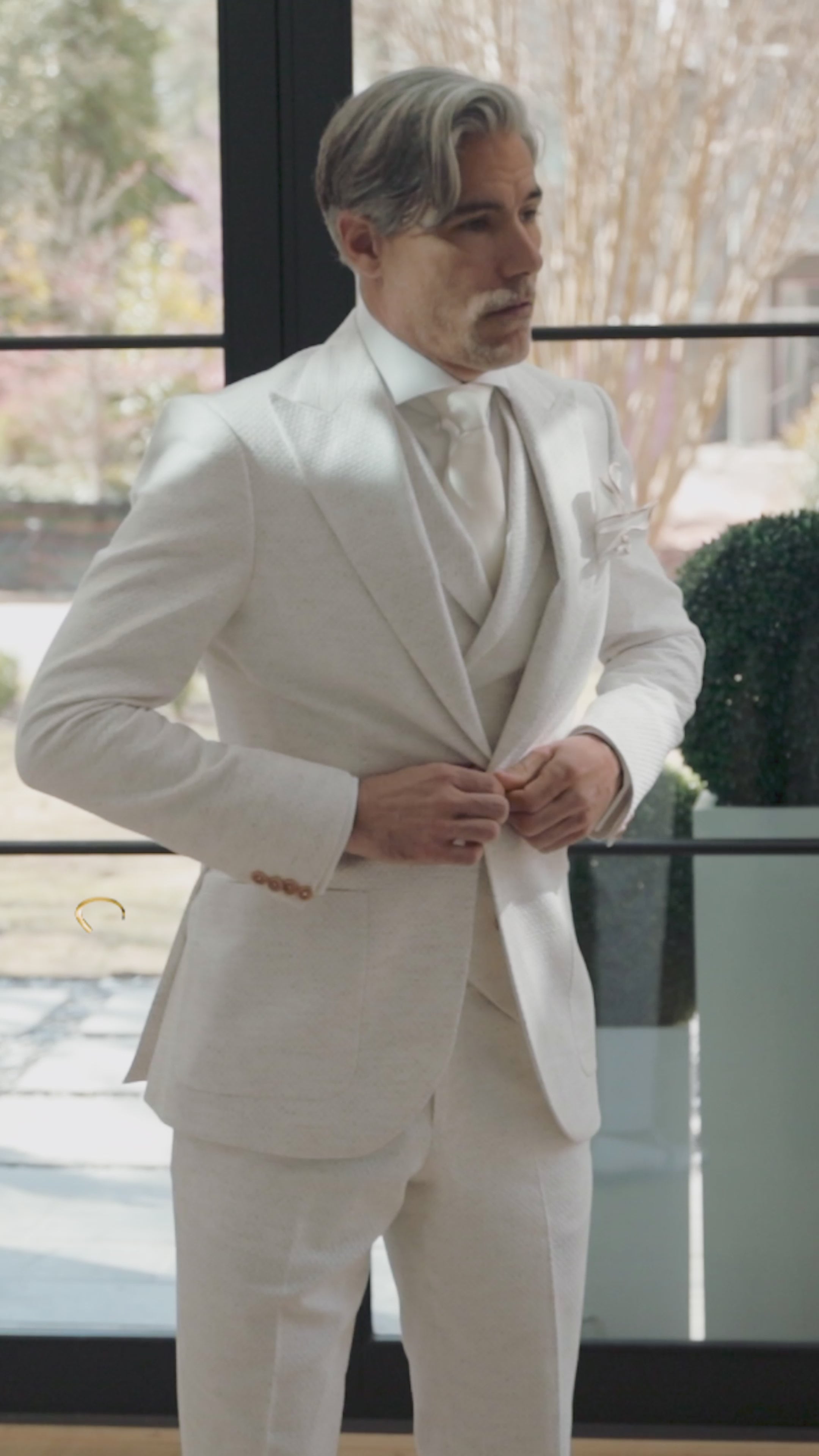 Coconut Intreccio Double Breasted Jacket-3
