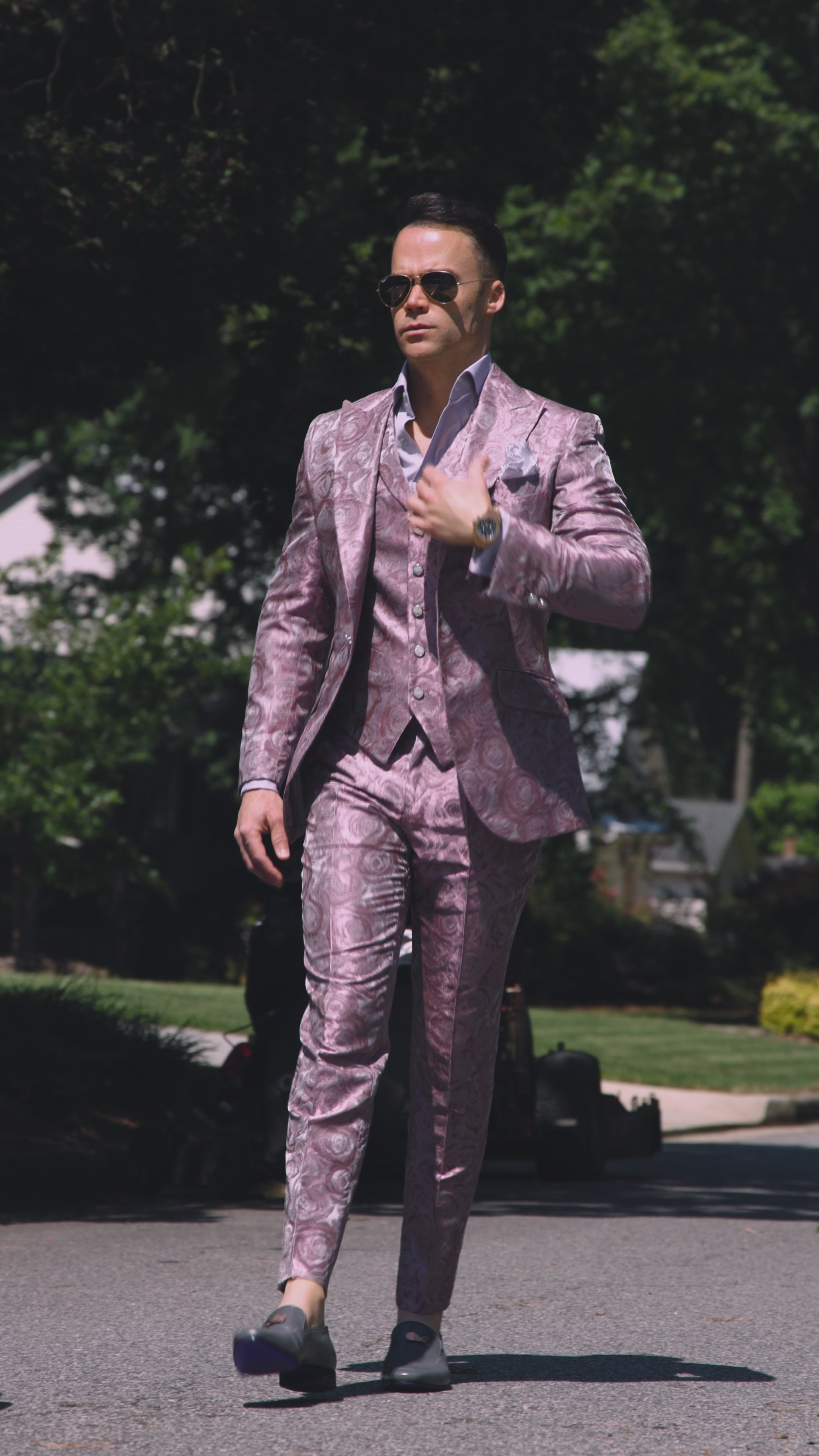 Ice Mauve Rosa Tuxedo Trousers @ The Vault-2