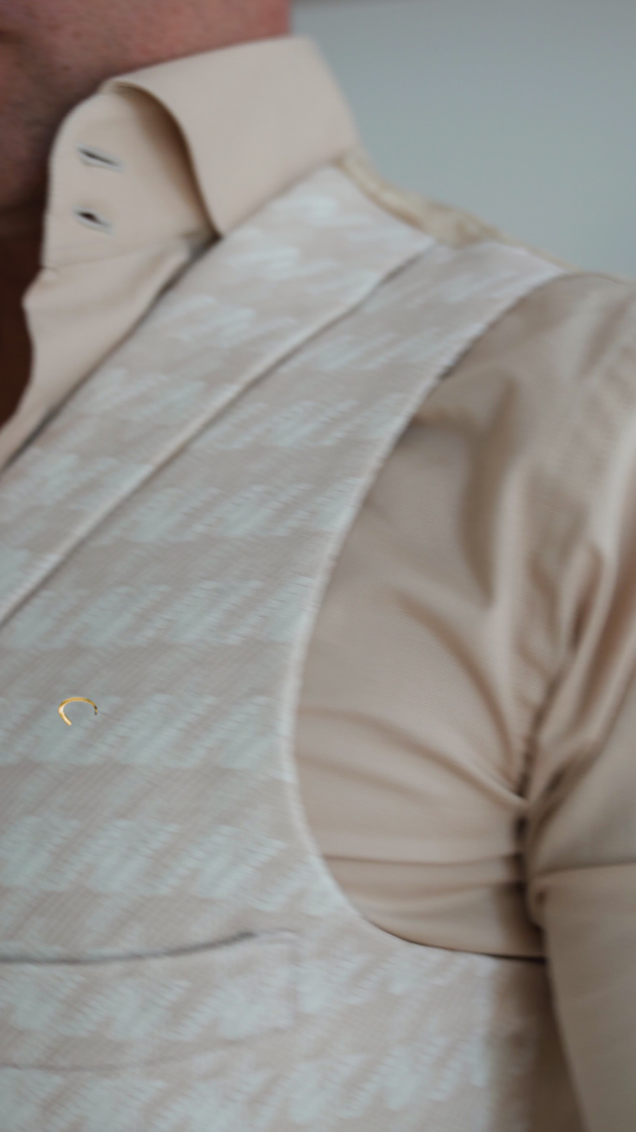 Cashew Crema Houndstooth Ciottoli Waistcoat-2