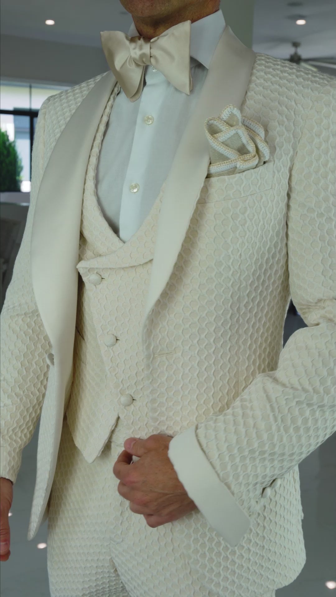 Vaniglia Honeycomb Double Breasted Waistcoat