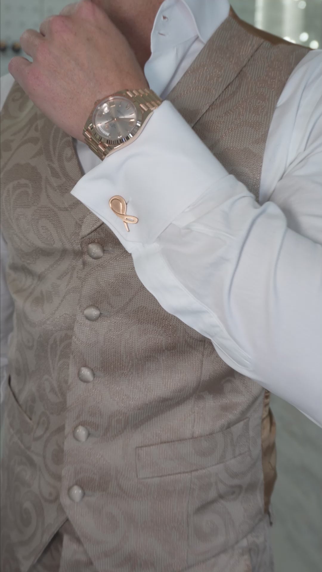 Champagne Oro Damasco Paisley Trousers @ The Vault