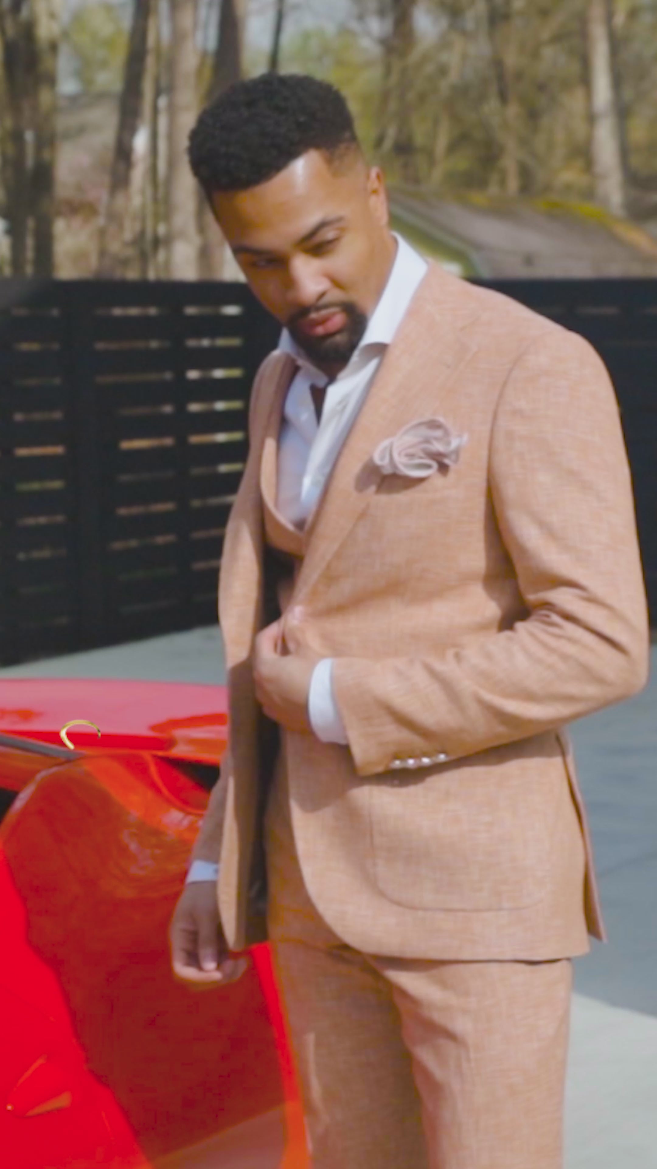 Copper Lino Tweed Ciottoli Waistcoat-2
