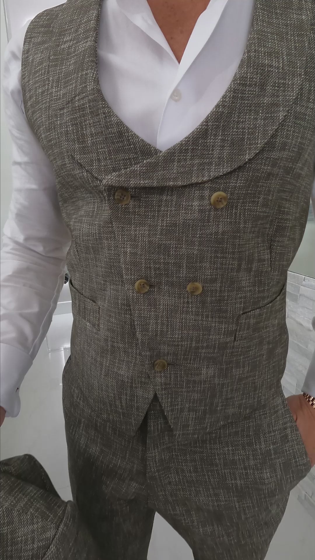 Hazel Lino Tweed Trousers @ The Vault