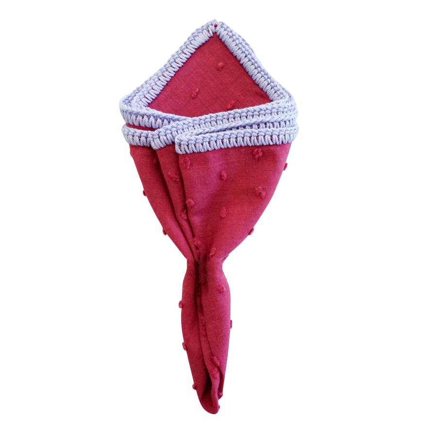 Raspberry Puntino with Lilac Blue Signature Border-1