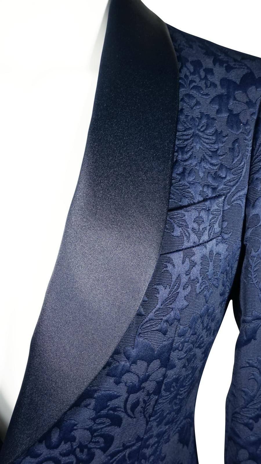 Navy Blue Fiore Dinner Jacket-6