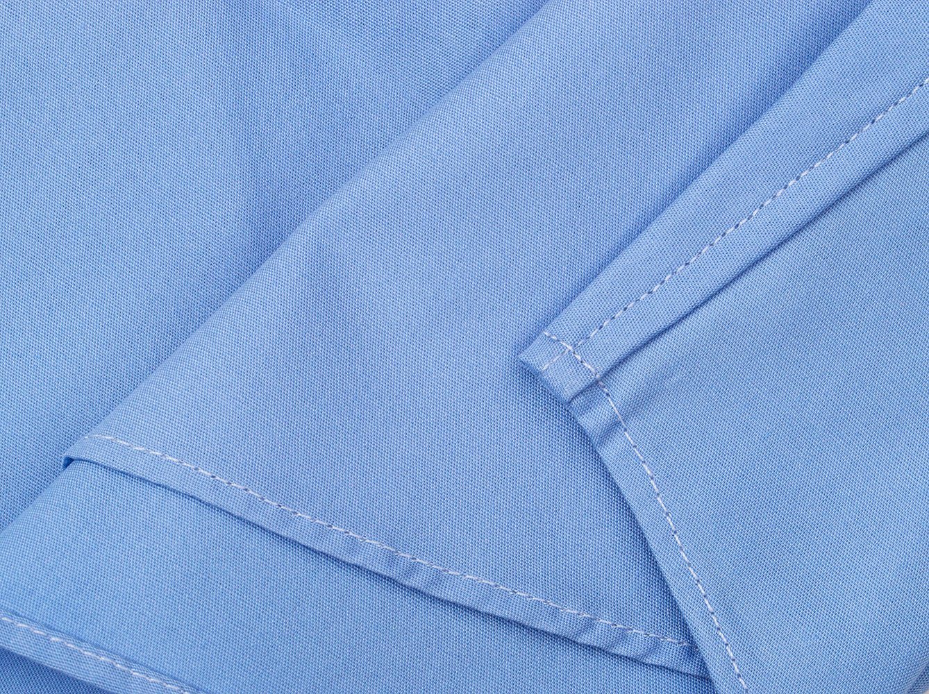 Blu Poplin Short Sleeve Shirt-4