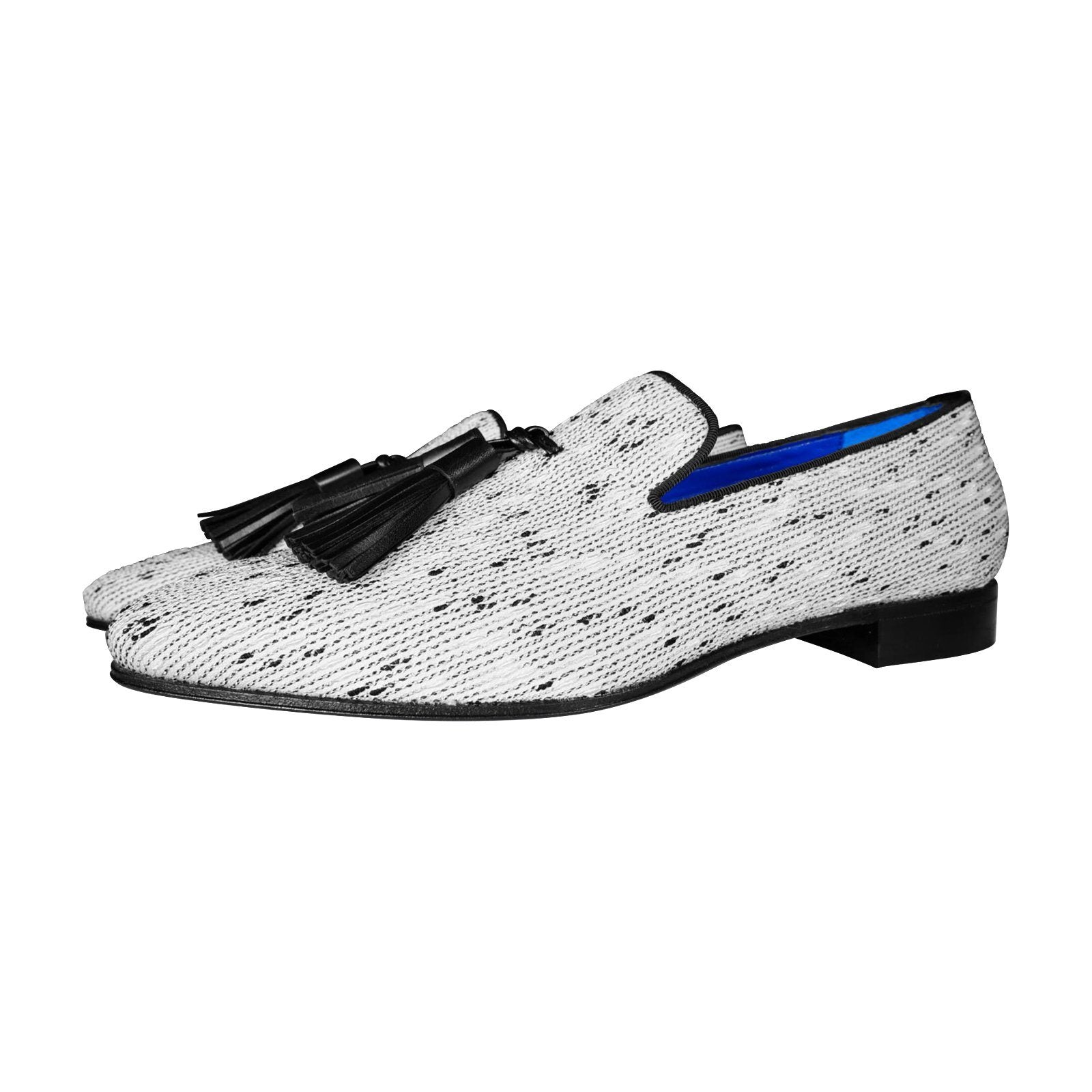 White Tweed Legare Tassel Loafer-9