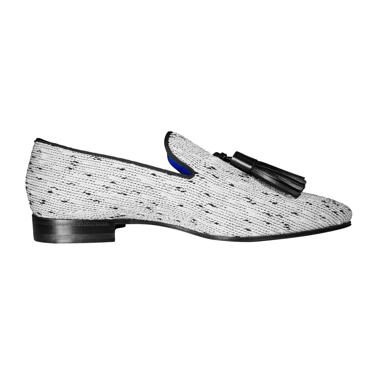 White Tweed Legare Tassel Loafer-7