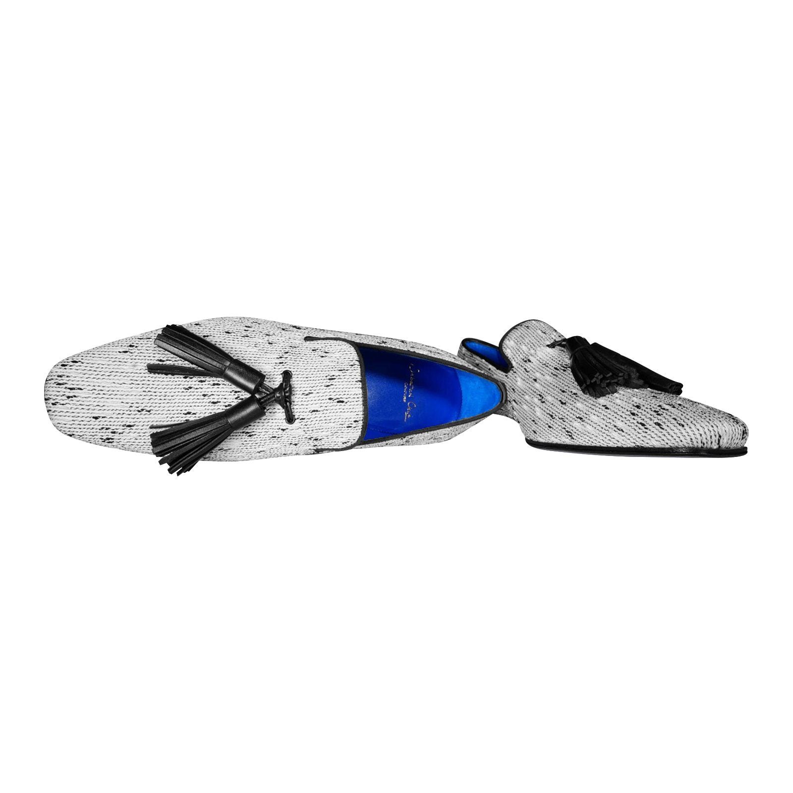 White Tweed Legare Tassel Loafer-4