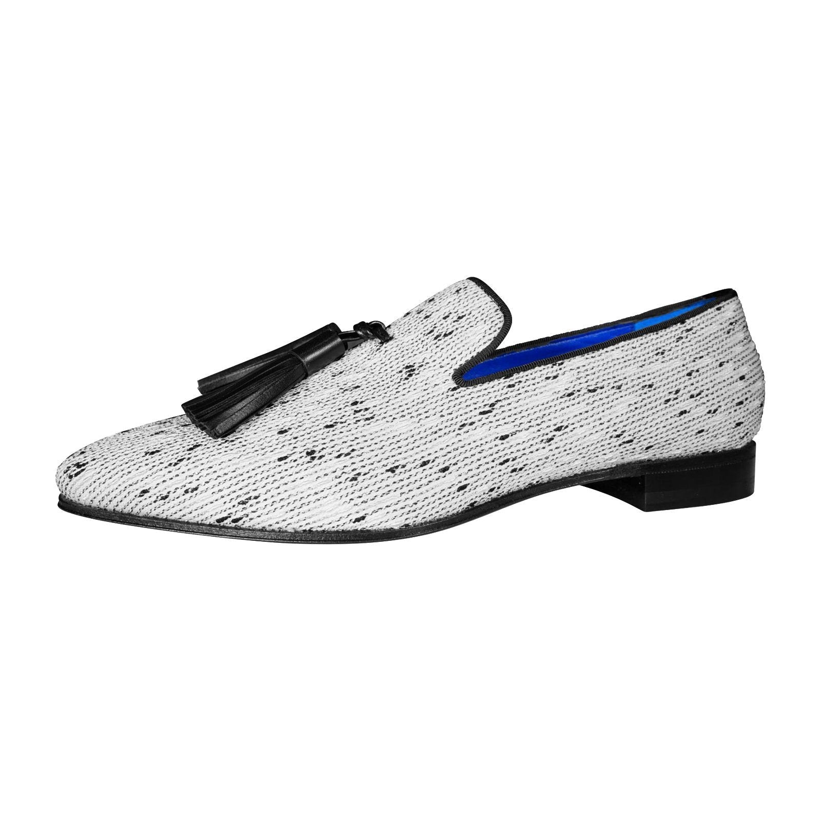 White Tweed Legare Tassel Loafer-5