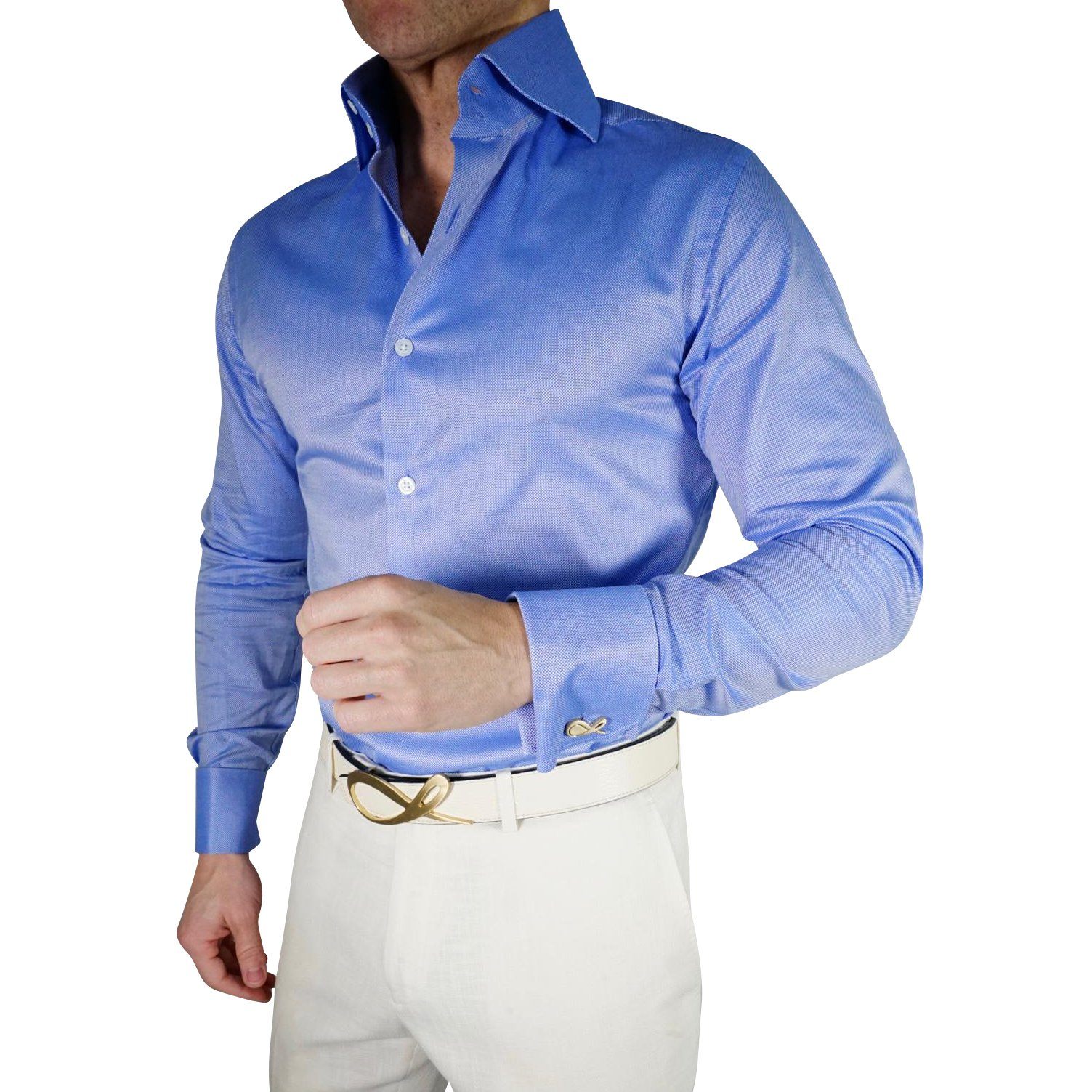 Cobalt Blu Weavetex Dress Shirt @ The Vault-1