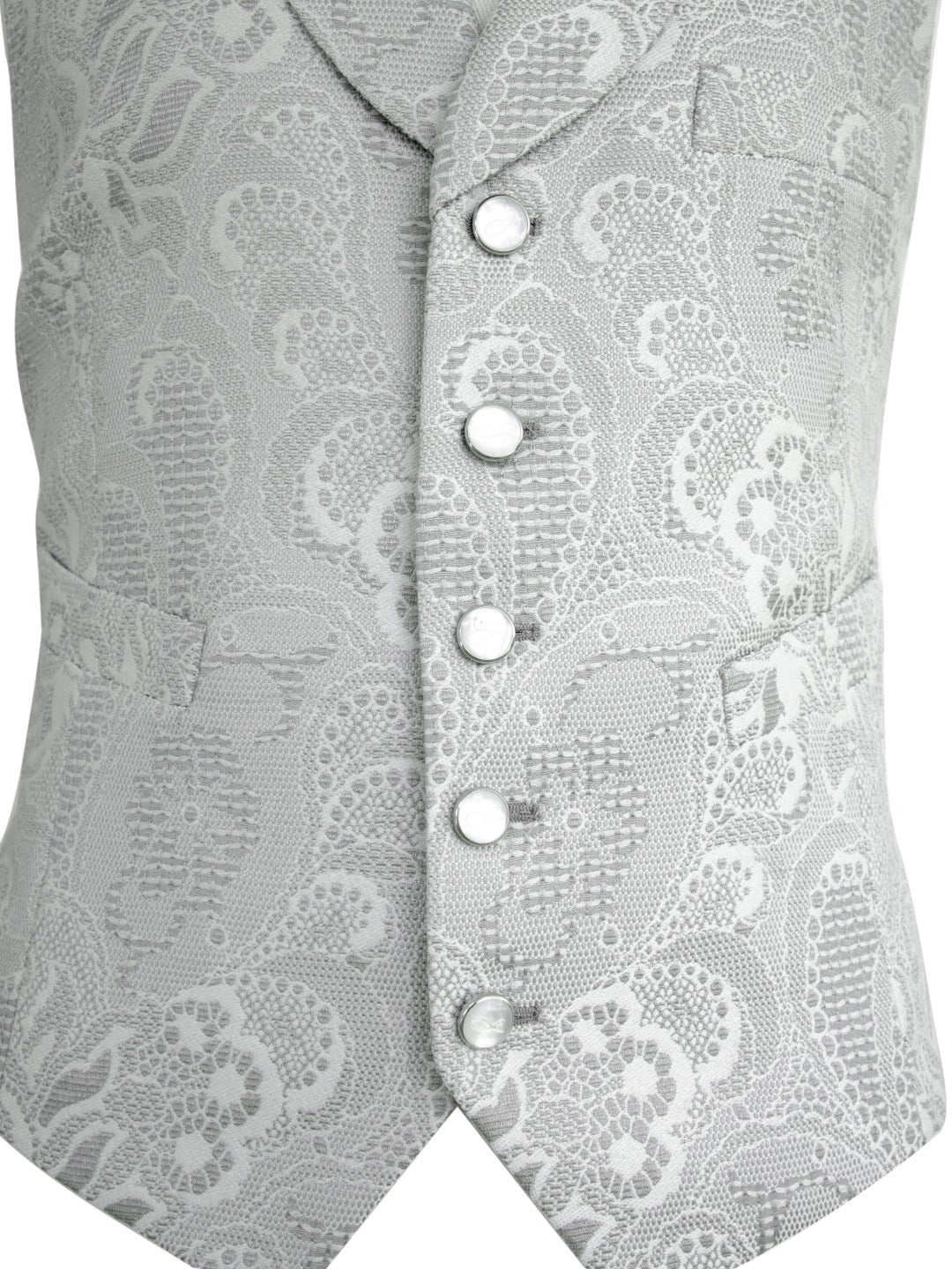 Grigio Damask Ciottoli Waistcoat-3