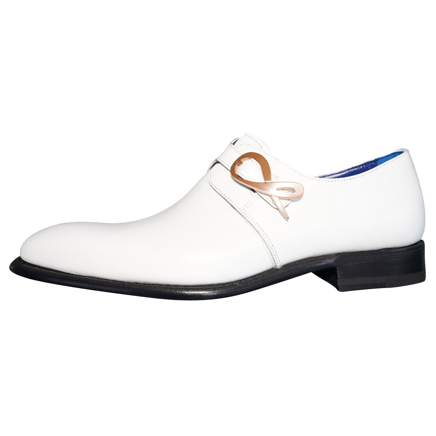Bianco With Yellow Gold Hardware Monk Strap-7