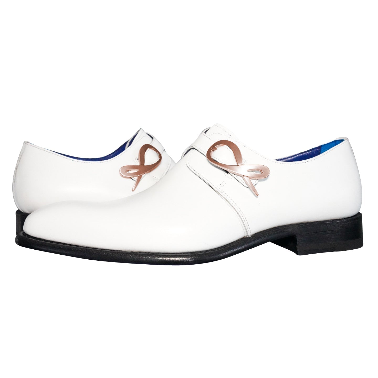 Bianco With Rose Gold Hardware Monk Strap @ The Vault-4