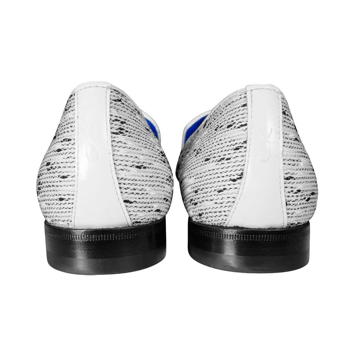 White Tweed Legare Tassel Loafer-9