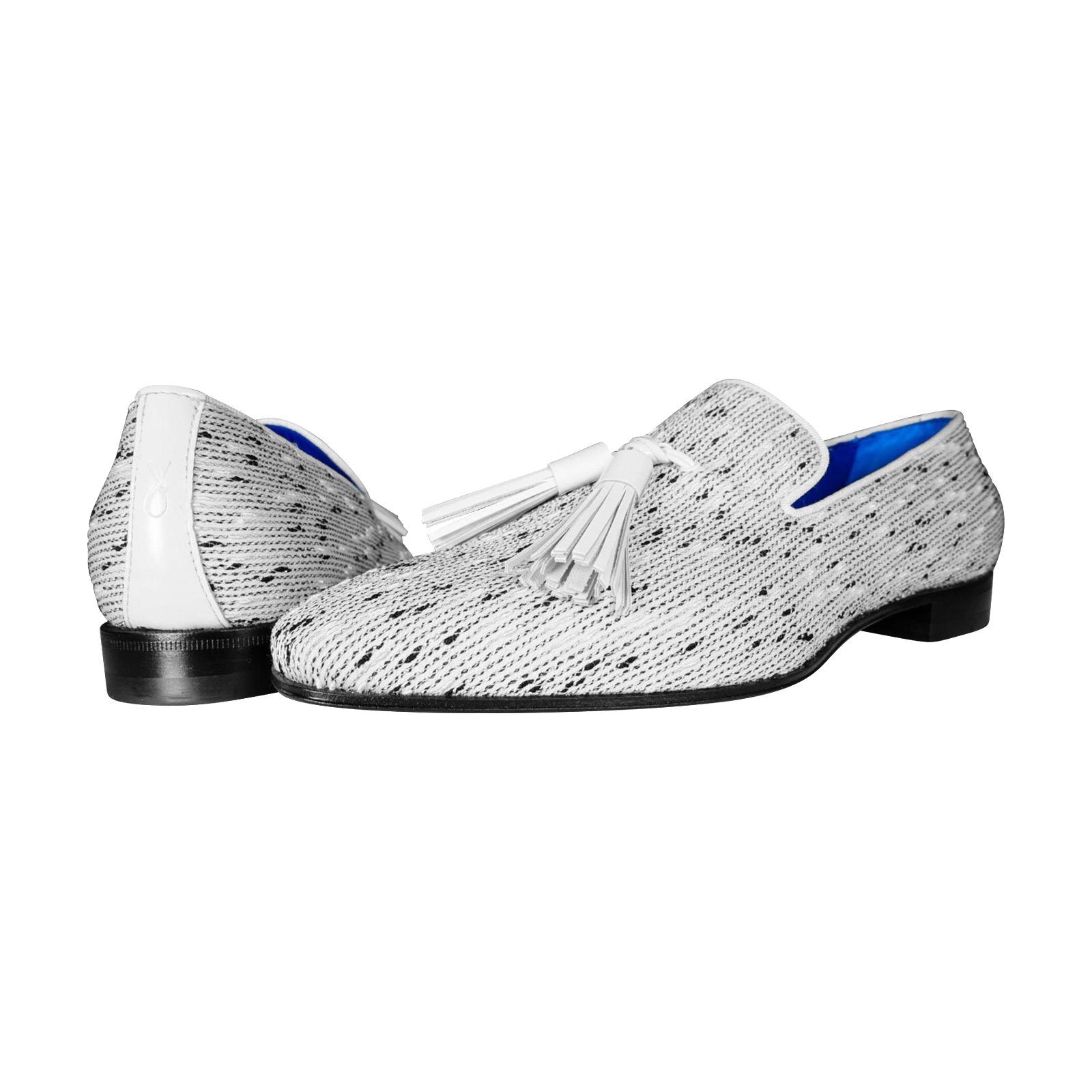 White Tweed Legare Tassel Loafer-4