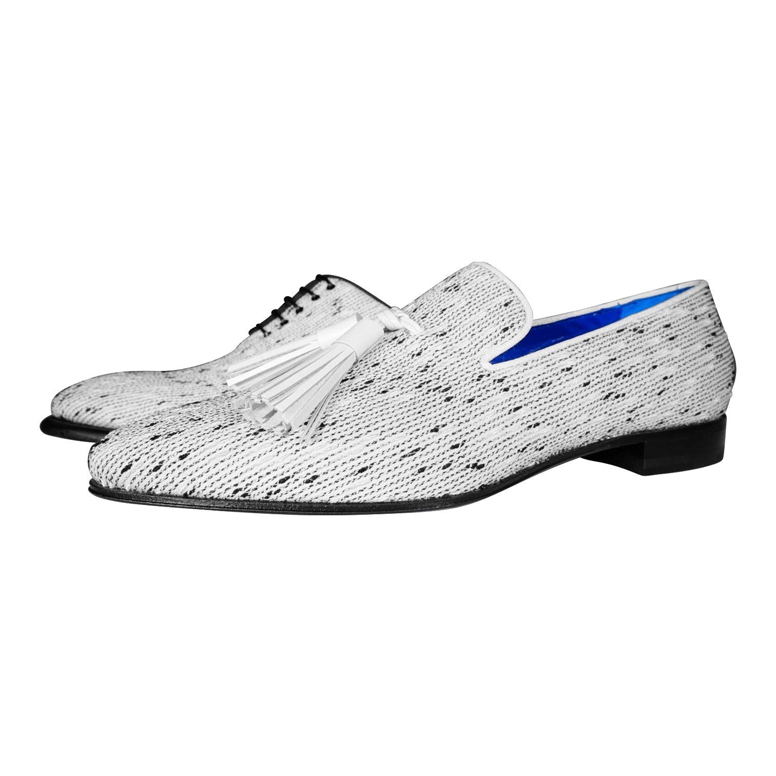 White Tweed Legare Tassel Loafer-10