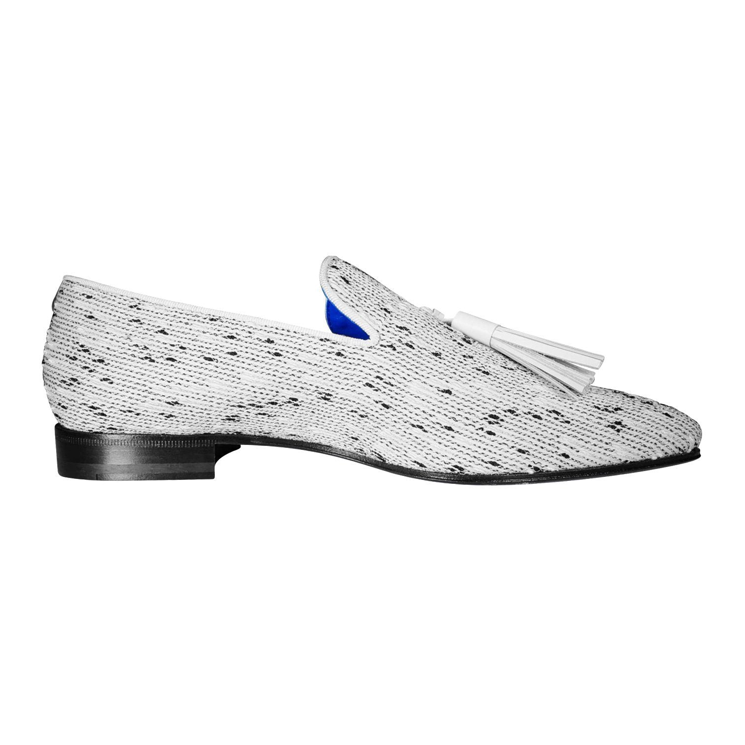 White Tweed Legare Tassel Loafer-8