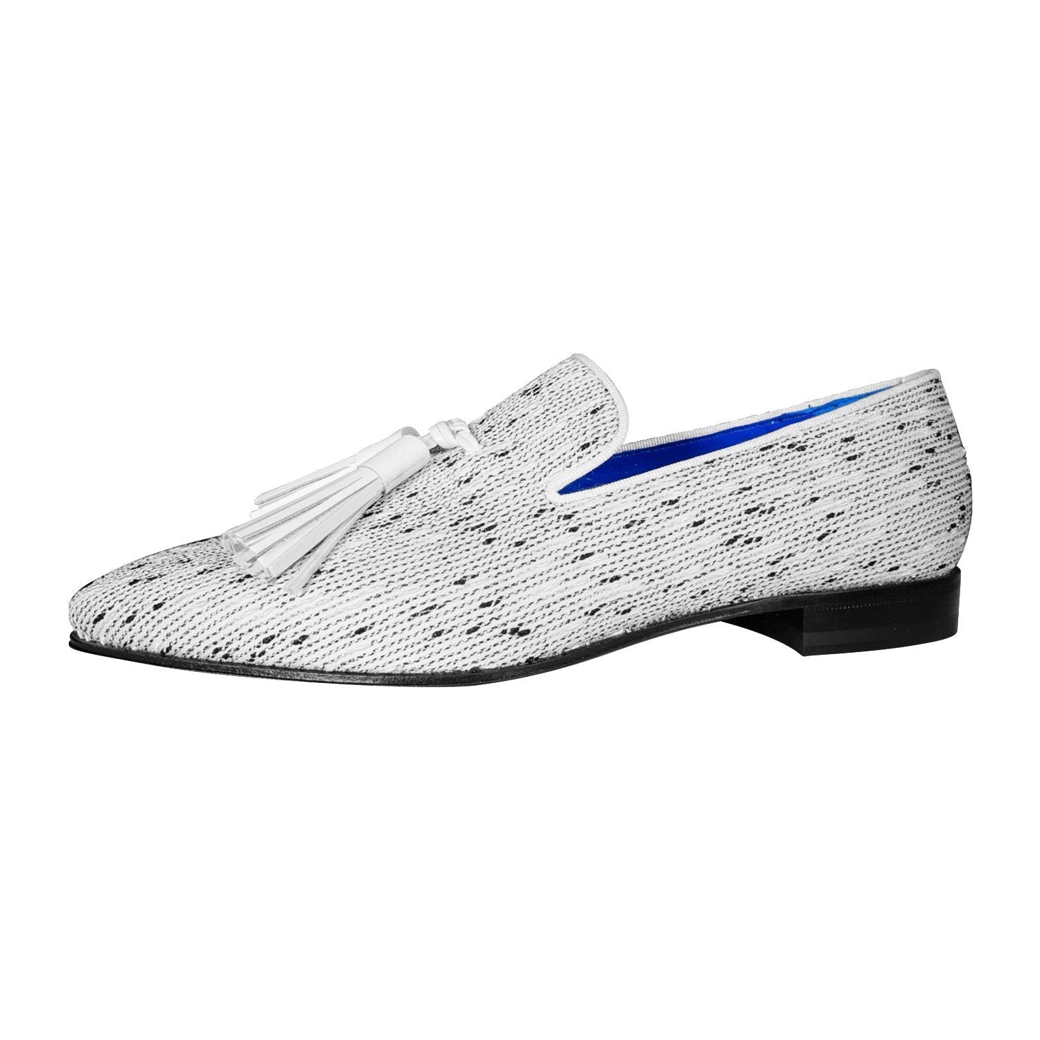 White Tweed Legare Tassel Loafer-6