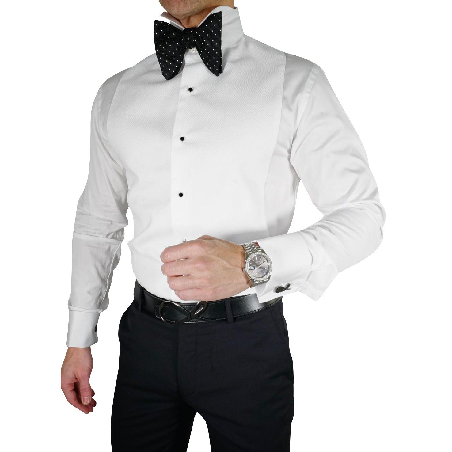 White Evento Tuxedo Shirt @ The Vault-1